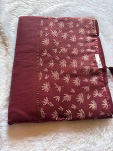 Maroon Floral Design Saree❤️
