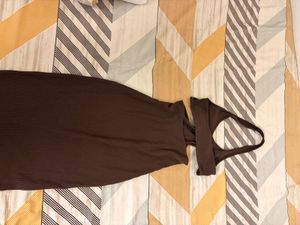 Ribbed Cut-Out Maxi Dress