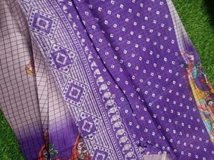 Vibrant Women's Saree with Traditional Print