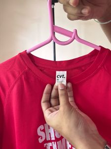 Badminton Red "Shuttle Time Portugal" T-Shirt