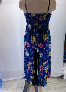Floral Print Wide Leg Jumpsuit