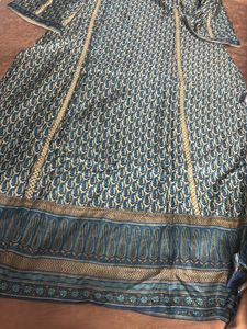 Bluish green Paisley Print Kurta