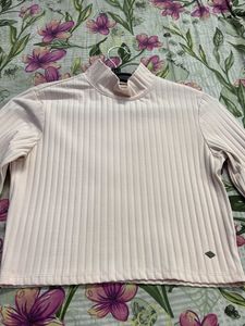 Ribbed Mock Neck Long Sleeve Top