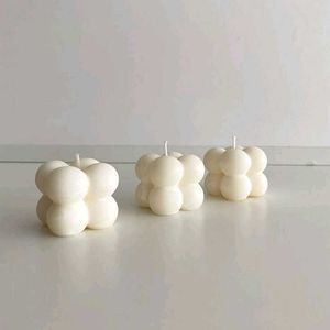 Set of 3 Unique Bubble Candles