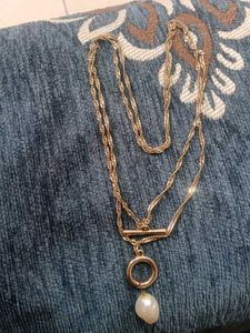 multi - style -2 in -1 gold toned pearl necklace (