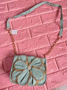 Cute Mint green Flower Handbag