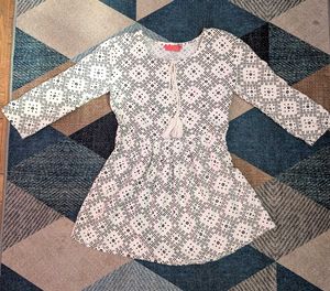 Pink Animalia White & Black Print Top