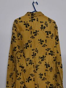 Yellow Floral Print Shirt