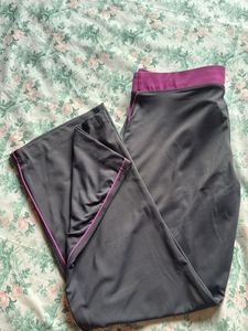 Women's Grey Athletic Pants with Pink Trim