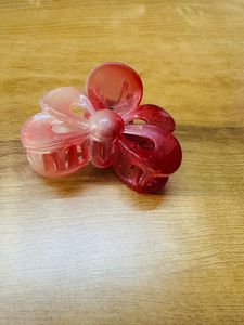 Cute Flower Hair Claw Clip dual shade red pink