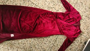 Velvet Red Evening Dress