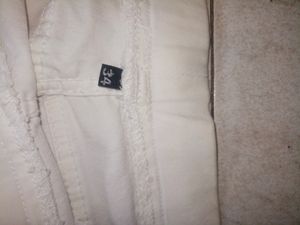 White Cotton 3/4, Trouser With 2 Multi Colour Top