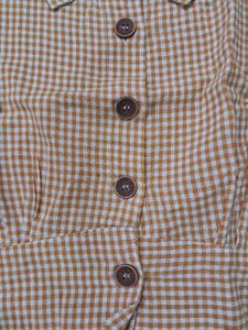 Cute Gingham Tie-Front Top