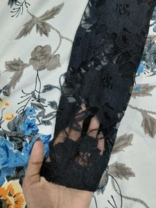 ethnic Black Lace kurthi