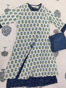 Biba Branded Kurta + Inner And Pant Set
