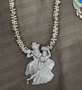 Radha Krishna Necklace and Earrings Set