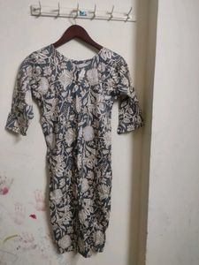 3 Kurtas combo 2 Floral Print  and 1 violet ku