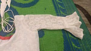 White Chikankari Kurta isske sath full set