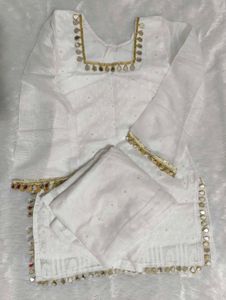 short kurti with umbrella palazzo