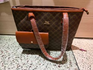 Stylish Brown Monogram Tote Bag