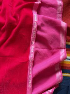 01 mtr Elegant Pink Velvet fabric