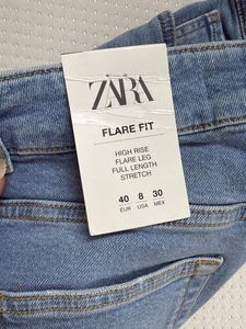 Zara Light Wash Button Fly Jeans
