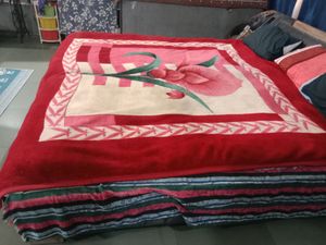 Floral Red Blanket