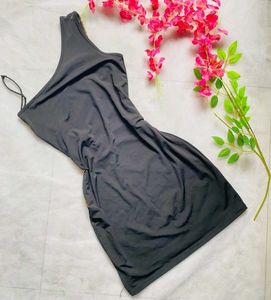Stylish Gray &amp; Gold Party Dress