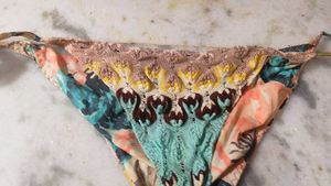 Boho Crochet Trim Bikini Bottoms
