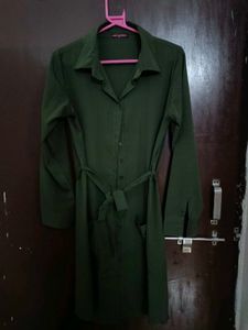 Olive Green Shirt Dress