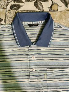 HENRY BROWN Retro Striped Polo Shirt