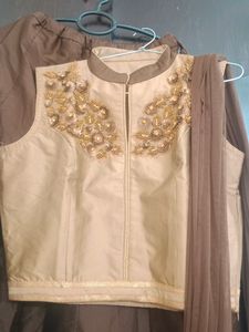 Crop Top Lehnga Choli With Dupatta
