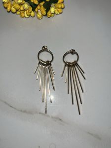 Dangle Earrings with Linear Accents