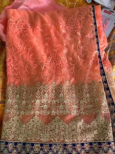 Beautiful Brand New Orange Net Saree