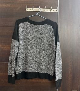 Two-Tone Knit Sweater