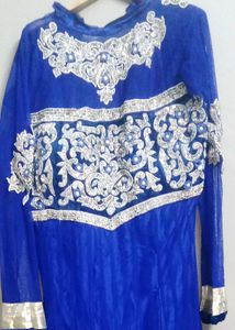 Royal Blue Embellished Anarkali