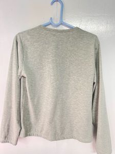 Minimal Grey Long Sleeve Henley T-Shirt