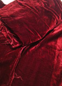 Maroon karwachauth Velvet Embroidered Dupatta