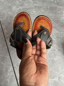 Stylish Brown &amp; Black Thong Sandals