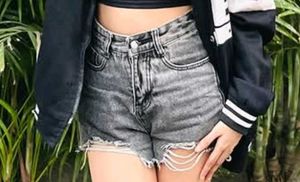 Distressed Denim Shorts