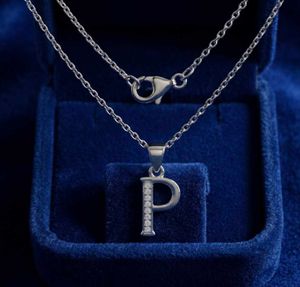 "P" Initial Pendant of 925 silver