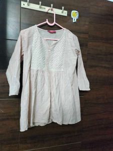 Light Pink Embroidered Kurta