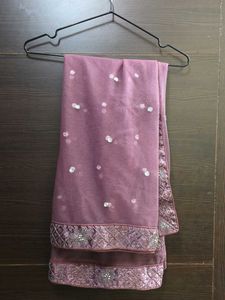 💜Embellished Lavender Silk Lehnga Set💜
