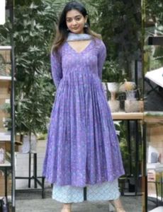 Beautiful Lavender Kurta Set with Pants