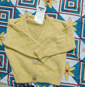 Cute Yellow Knit Cardigan for kids
