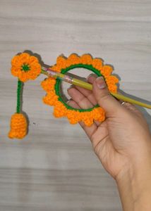 Handmade Crochet Flower jooda pin