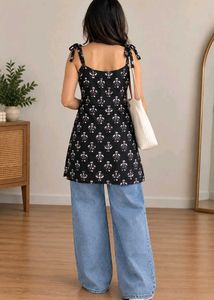 Stylish Black Printed Kurta