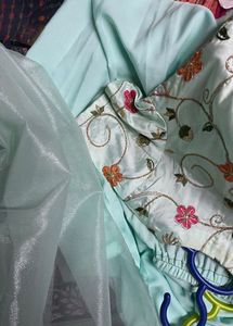 self customised kurti skirt set with dupatta
