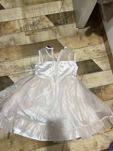 Elegant White &amp; Pink Party Dress