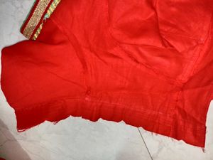 Red Embroidered Saree